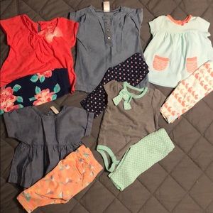 5 outfits 0-3 month Carter’s, Cherokee & Offspring